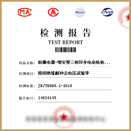 防爆電器-增安型三相異步電動機檢測